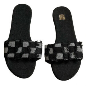 🖤New Denim Flat Sandals Casual Peep Toe🖤